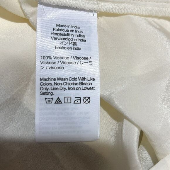 J. Crew cf440 Ivory Bungalow popover shirt in crepe de chine NWT size s - Picture 11 of 12